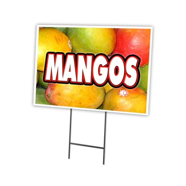 Signmission Mangos Yard Sign & Stake outdoor plastic coroplast window, C-2436 Mangos C-2436 Mangos - main